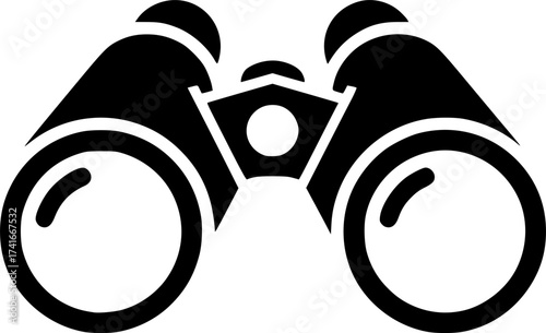 Set of binoculars vector icon