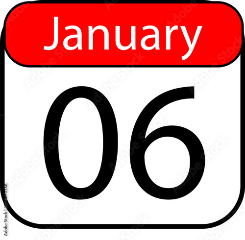 Mark January 6th on your calendar with this bold reminder perfect for event planning, social media, and promotional content to grab attention