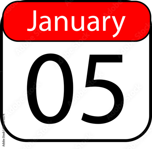January 5th calendar date for scheduling, events, and planning for social media, marketing, and reminders for winter promotions and campaigns