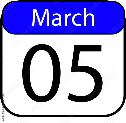 Remember important dates with this March 5th calendar icon to plan your events, social media campaigns, and marketing strategies for business success