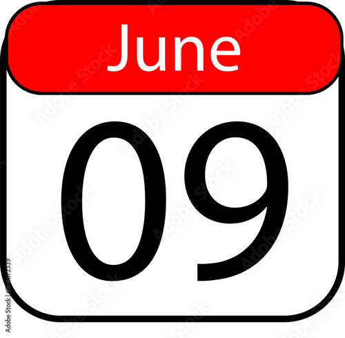 Mark Your Calendar for June 9th with this Bold, Eye-Catching Date Reminder, Perfect for Social Media, Event Promotion, and Important Deadlines