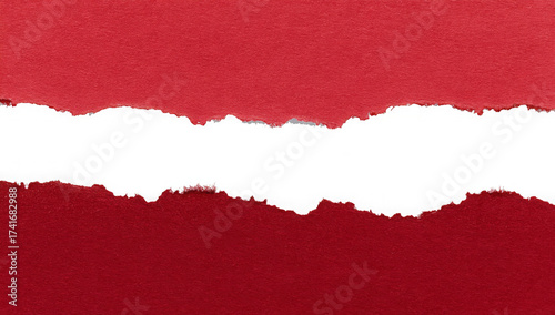 red torn or ripped paper isolated on transparent png background,realistic torn cardboard paper edges
