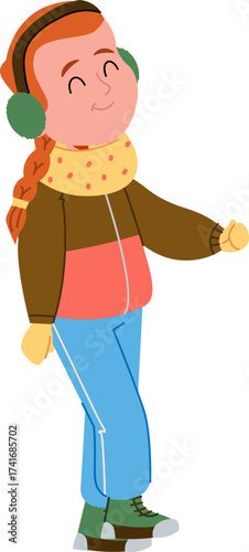 Winter Girl with Ear Muffs