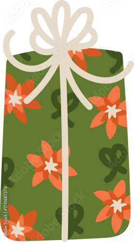 Floral Gift Box with Ribbon