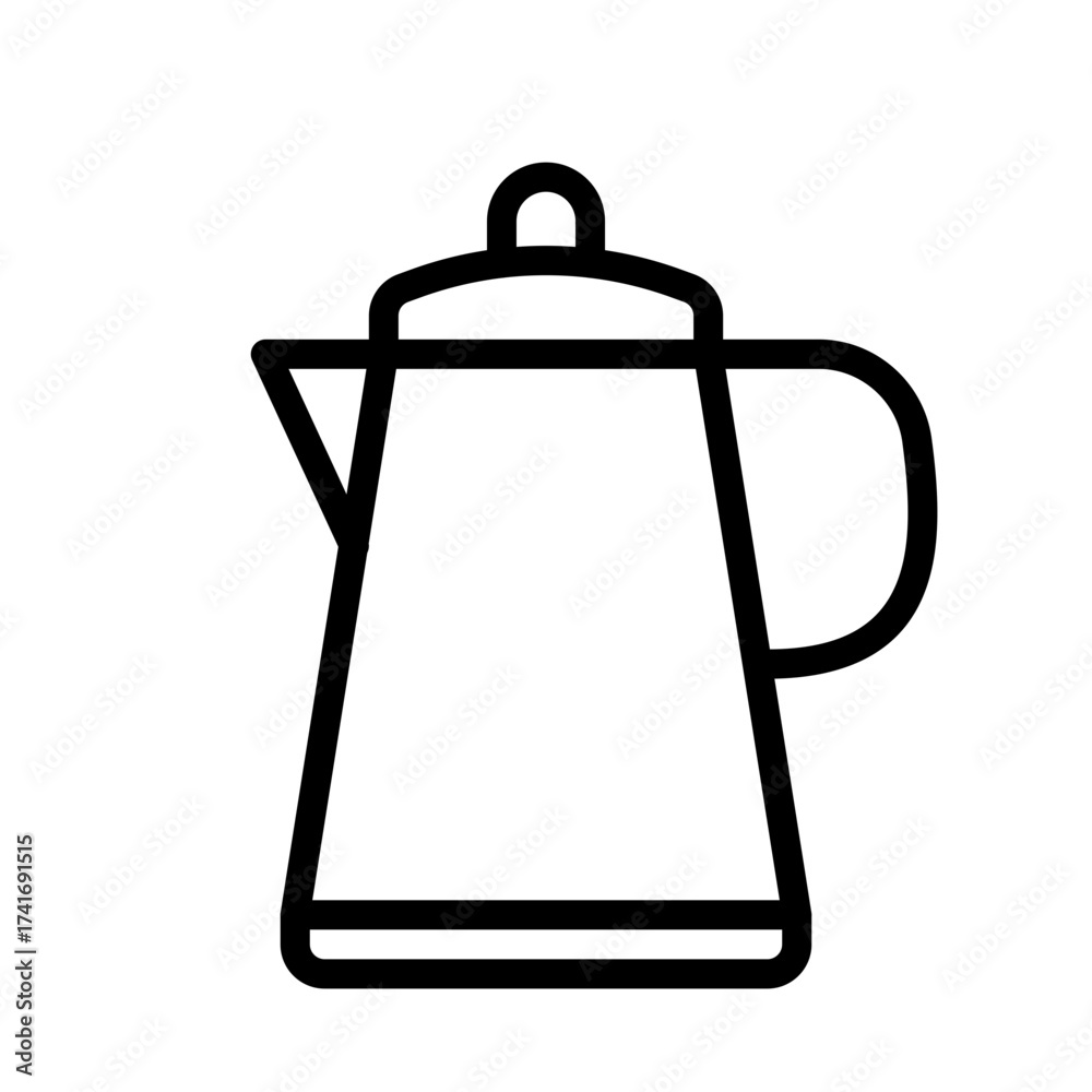 Fototapeta premium coffee pot icon logo symbol design simple 