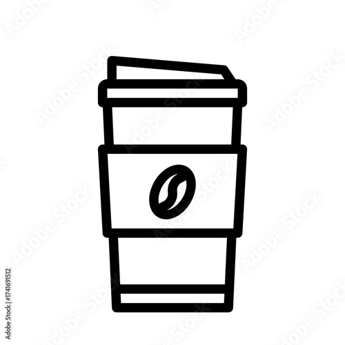 paper cup coffee icon logo symbol design simple  