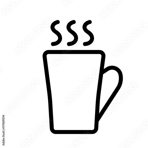 hot coffee icon logo symbol design simple  