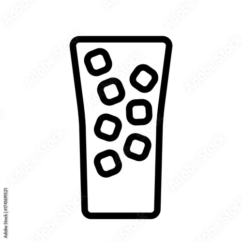 iced coffee icon logo symbol design simple  