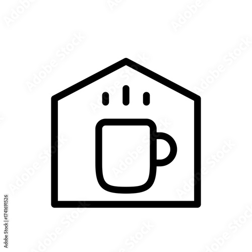 coffee house icon logo symbol design simple  