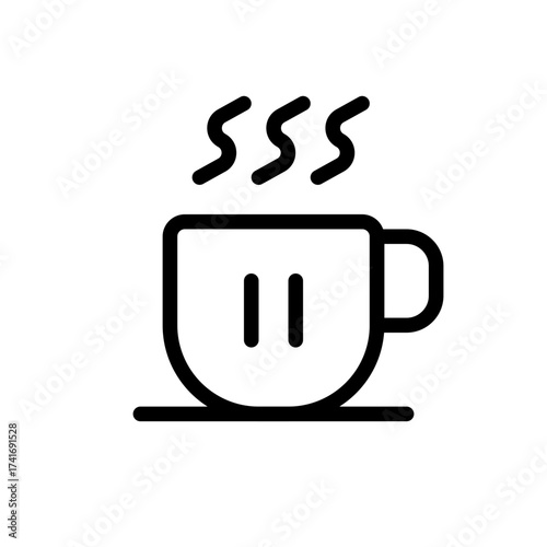 coffee break icon logo symbol design simple  