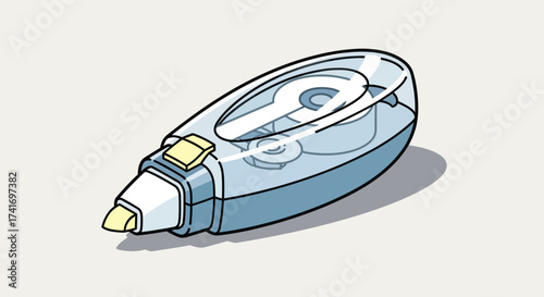 Modern Correction Tape Dispenser Illustration for Office and School Supplies