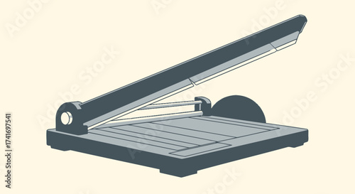 Guillotine Paper Cutter Illustration for Office and Craft Use