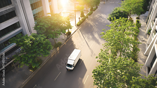 the road in the city