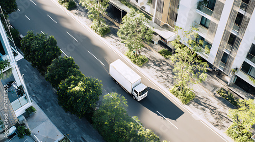 the road in the city