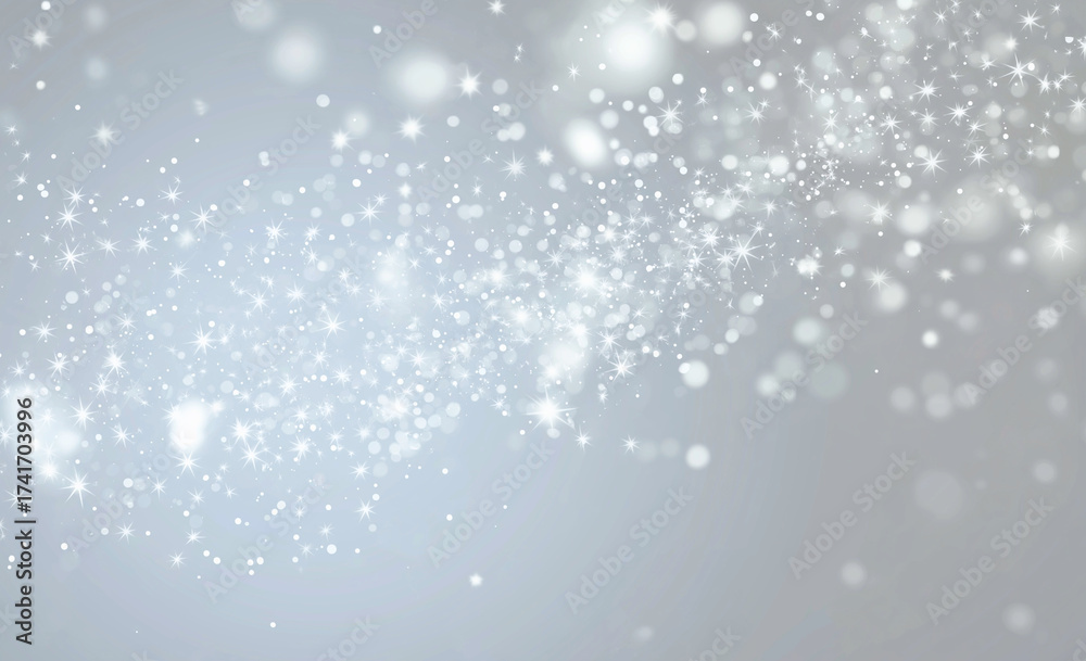 Fototapeta premium White Glitter Light Trail on Soft Minimal Background