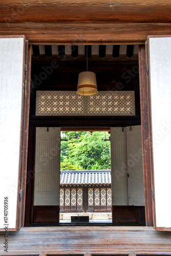 The Korean traditional abd beautiful windows and door.