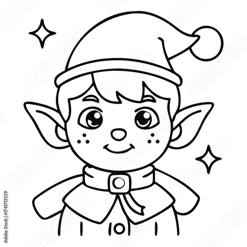 elf, christmas, holiday, character, drawing, 