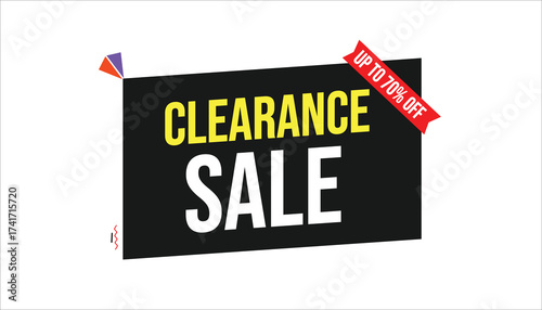 CLEARANCE SALE – UP TO 70% OFF SALE BANNER