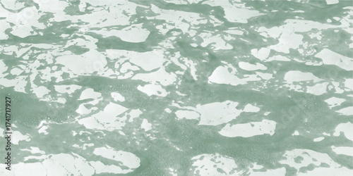 Abstract organic pattern with flowing green and white shapes and subtle granular texture, resembling water currents or natural formations for backgrounds