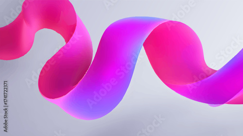 Abstract pink waves with smooth gradients and flowing shapes background