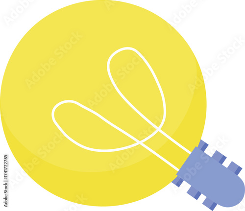 Flat Design Illustration Lamp Vector Icon