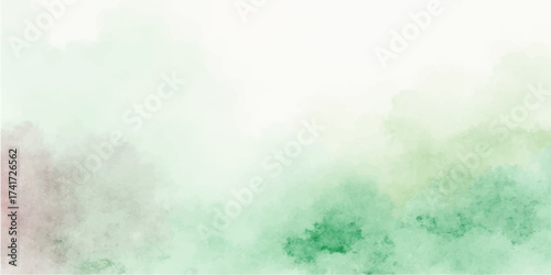 Abstract watercolour painting of a blue sky with white clouds, capturing the light texture of nature's weather
