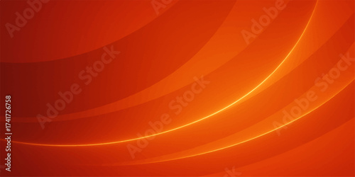Bright, fiery orange and red wave vector abstract background illustration with a glowing light pattern and gradient texture design