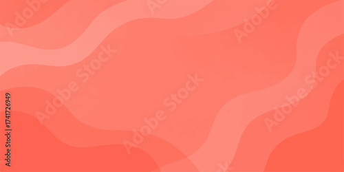 Soft abstract red background design with wavy silk texture and golden lines