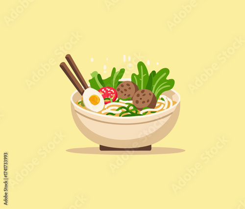 Bakso Meatball Soup with Noodle