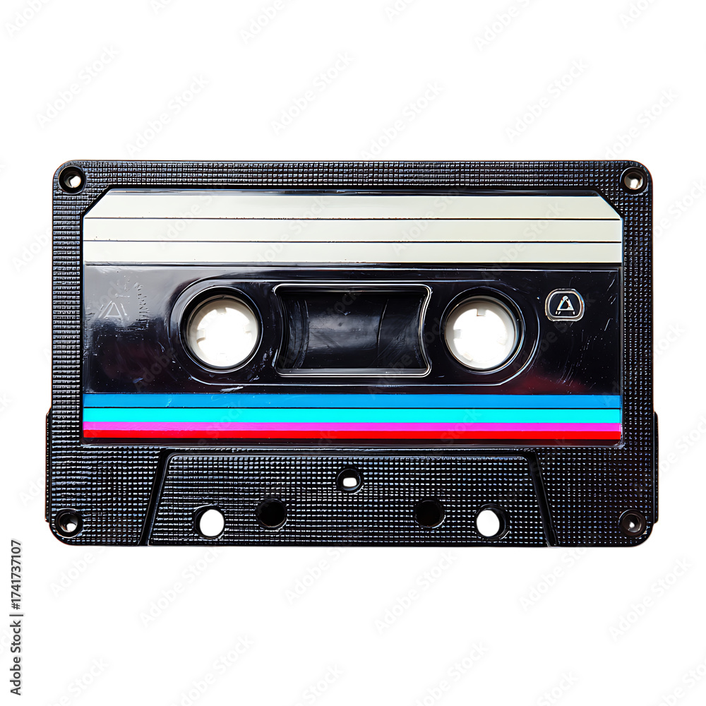 Fototapeta premium Vintage audio cassette tape nostalgia vibes.