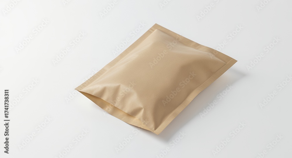 Naklejka premium Packaging Mockup with Brown Kraft Paper on a White Background