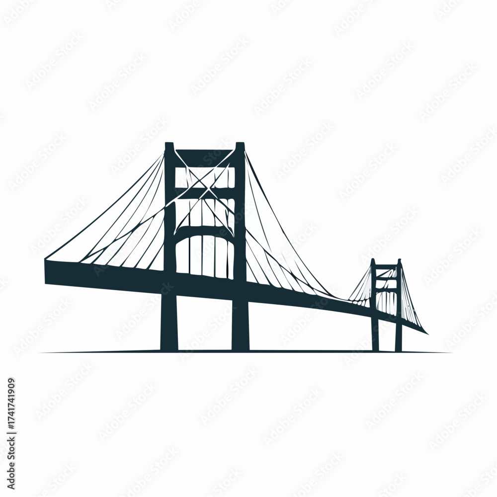 Fototapeta premium bridge vector icon design