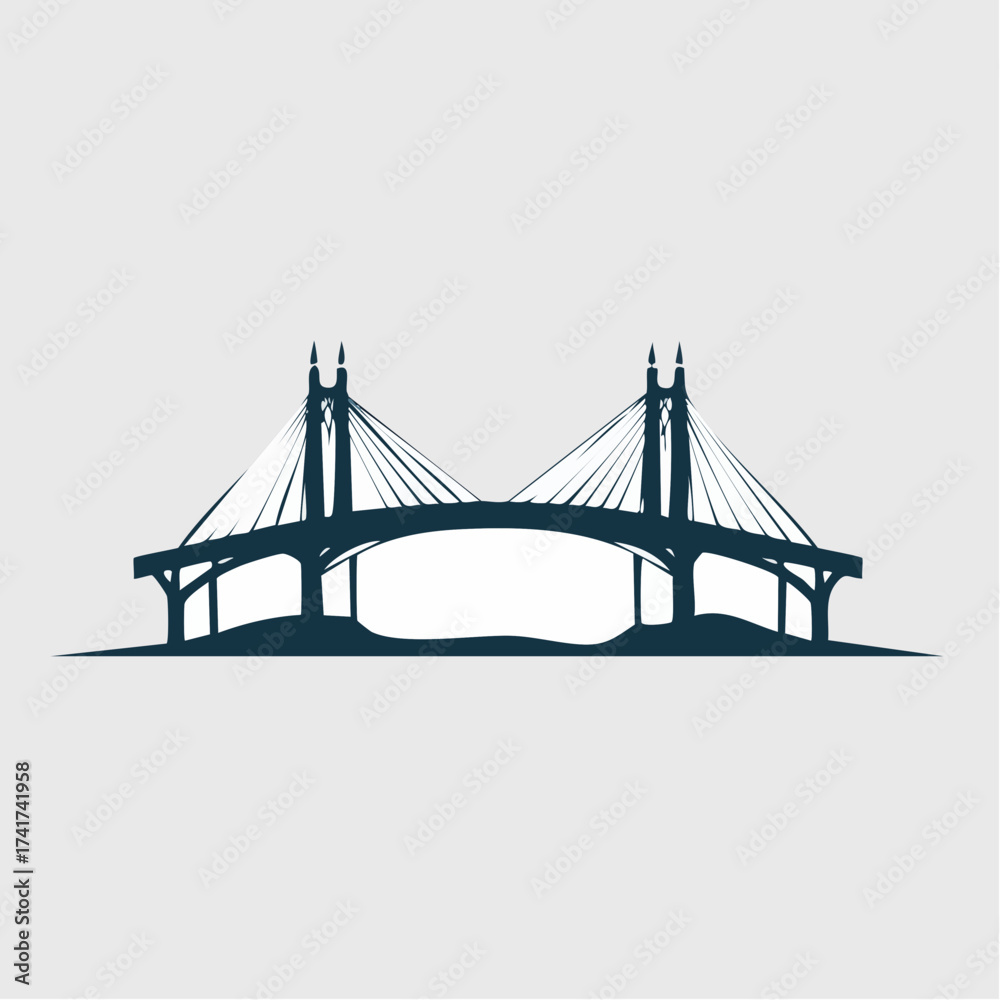 Fototapeta premium bridge vector icon design