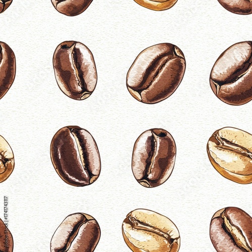 coffee beans on white background
