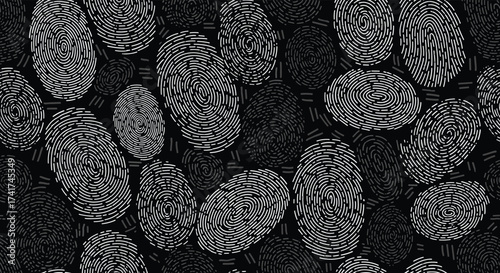 Microscopic view of abstract organic shapes and textures forming a complex pattern.