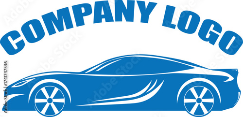 Blue Sports Car Company Logo