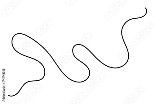 squiggle wave and wavy curve thin line icon, abstract wave line icon.