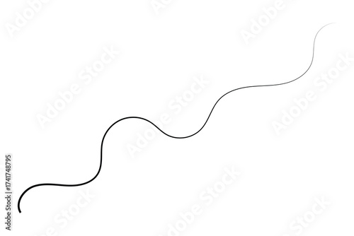squiggle wave and wavy curve thin line icon, abstract wave line icon.