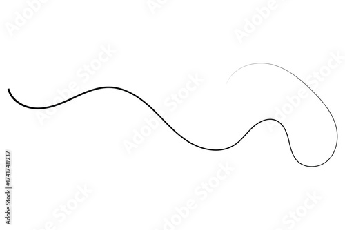 squiggle wave and wavy curve thin line icon, abstract wave line icon.
