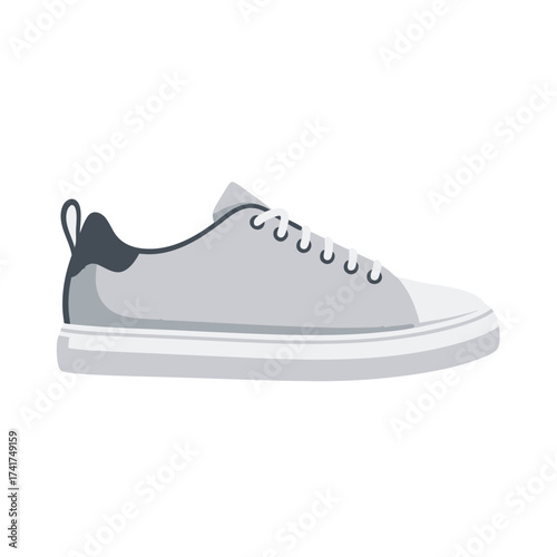 White sneakers with black detail