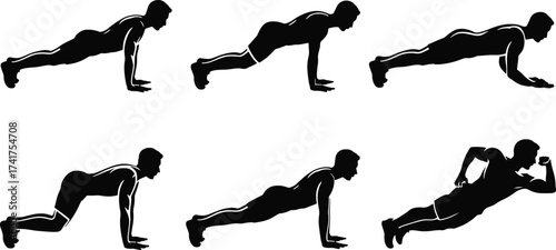 Comprehensive visual guide illustrating diverse bodyweight exercises for fitness routines and athletic training programs