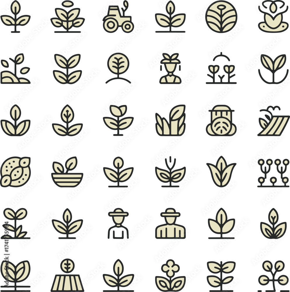 Fototapeta premium A comprehensive collection of ultra clean vector graphics featuring diverse elements and vibrant color palettes suitable for multiple design applications