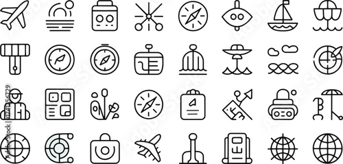 A versatile modern vector illustration set featuring abstract shapes and geometric elements for graphic design and branding projects