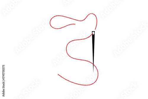 Needle icon. Needle and thread icon, thread icon.