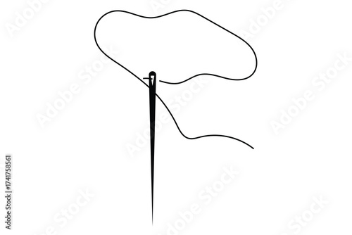 Needle icon. Needle and thread icon, thread icon.