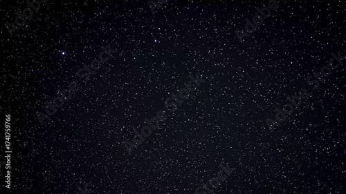 Stunning Starry Night Sky with Bright Stars and Deep Space Background for Geminid Meteor Shower Astronomy