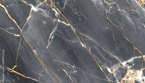 Dark marble with gold veins and white highlights!!