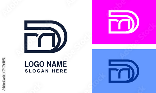 Minimalist MD or DM logo