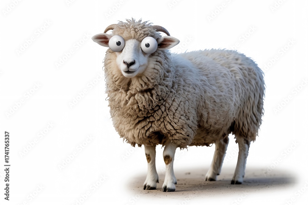 Fototapeta premium sheep isolated on white