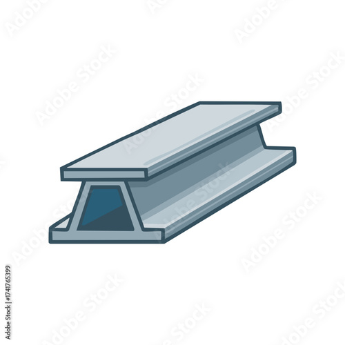 An illustration of a steel I beam, used in construction